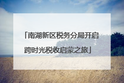 南湖新区税务分局开启跨时光税收启蒙之旅