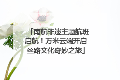 南航非遗主题航班启航！万米云端开启丝路文化奇妙之旅