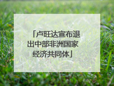 卢旺达宣布退出中部非洲国家经济共同体