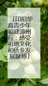 印尼华裔青少年福建漳州行：感受祖地文化和侨乡发展脉搏
