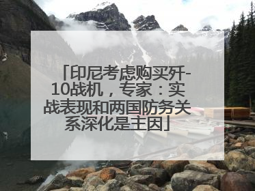 印尼考虑购买歼-10战机，专家：实战表现和两国防务关系深化是主因