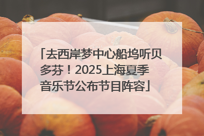 去西岸梦中心船坞听贝多芬！2025上海夏季音乐节公布节目阵容
