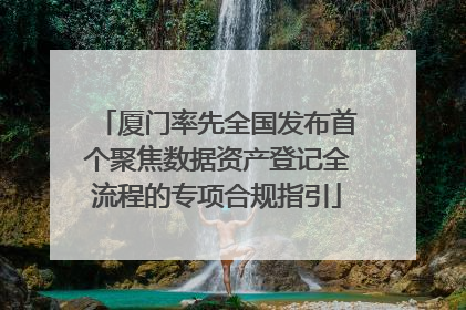 厦门率先全国发布首个聚焦数据资产登记全流程的专项合规指引