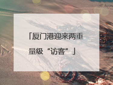 厦门港迎来两重量级“访客”