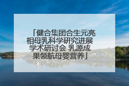 健合集团合生元亮相母乳科学研究进展学术研讨会 乳源成果领航母婴营养