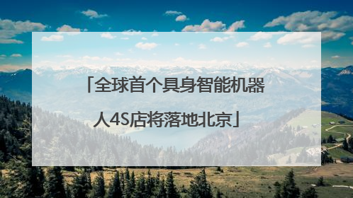全球首个具身智能机器人4S店将落地北京
