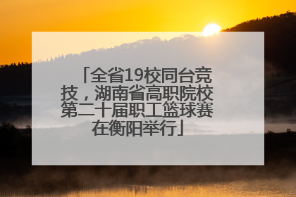 全省19校同台竞技，湖南省高职院校第二十届职工篮球赛在衡阳举行