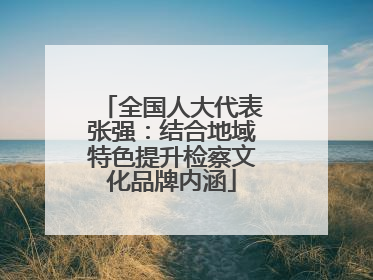 全国人大代表张强：结合地域特色提升检察文化品牌内涵