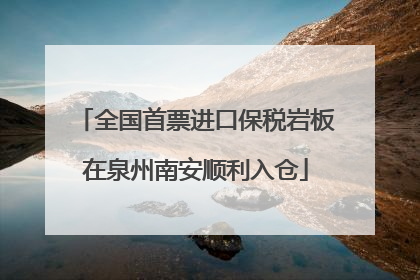 全国首票进口保税岩板在泉州南安顺利入仓
