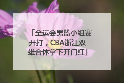 全运会男篮小组赛开打，CBA浙江双雄合体拿下开门红