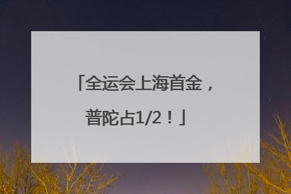 全运会上海首金，普陀占1/2！