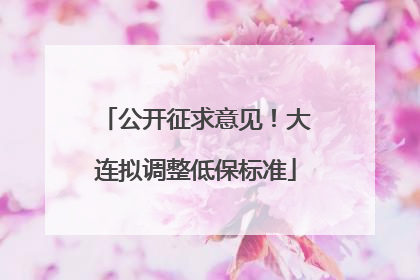 公开征求意见！大连拟调整低保标准