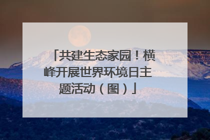 共建生态家园！横峰开展世界环境日主题活动（图）