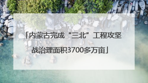 内蒙古完成“三北”工程攻坚战治理面积3700多万亩