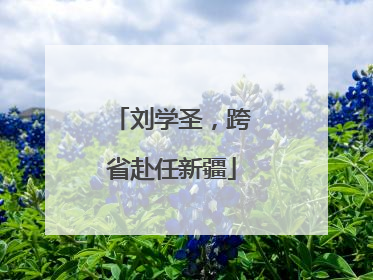 刘学圣，跨省赴任新疆