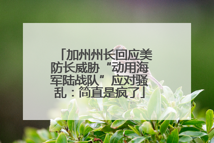 加州州长回应美防长威胁“动用海军陆战队”应对骚乱：简直是疯了