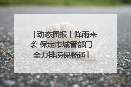 动态播报丨降雨来袭 保定市城管部门全力排涝保畅通