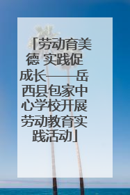 劳动育美德 实践促成长——岳西县包家中心学校开展劳动教育实践活动