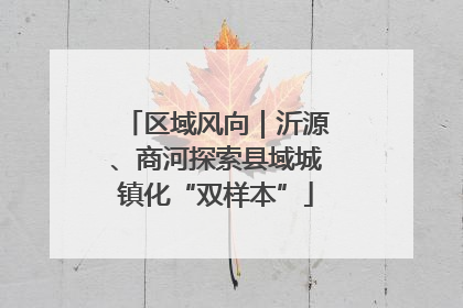 区域风向｜沂源、商河探索县域城镇化“双样本”