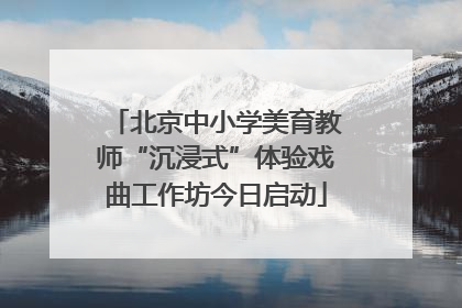 北京中小学美育教师“沉浸式”体验戏曲工作坊今日启动