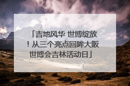吉地风华 世博绽放！从三个亮点回眸大阪世博会吉林活动日
