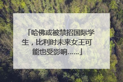 哈佛或被禁招国际学生，比利时未来女王可能也受影响……