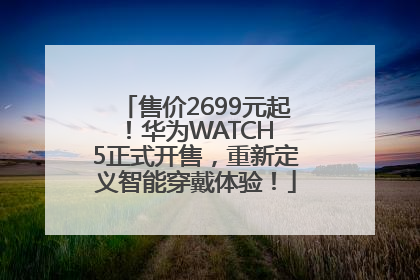 售价2699元起！华为WATCH 5正式开售，重新定义智能穿戴体验！