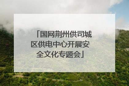 国网荆州供司城区供电中心开展安全文化专题会