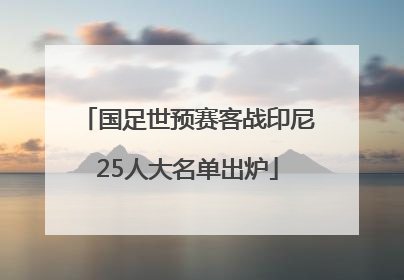 国足世预赛客战印尼25人大名单出炉