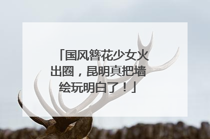 国风簪花少女火出圈，昆明真把墙绘玩明白了！