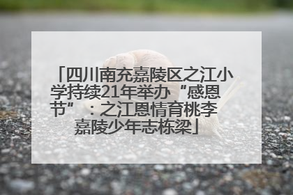 四川南充嘉陵区之江小学持续21年举办“感恩节”：之江恩情育桃李 嘉陵少年志栋梁