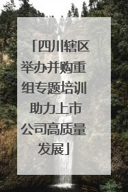 四川辖区举办并购重组专题培训 助力上市公司高质量发展
