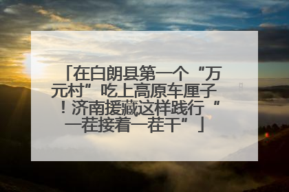 在白朗县第一个“万元村”吃上高原车厘子！济南援藏这样践行“一茬接着一茬干”