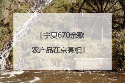 宁夏670余款农产品在京亮相