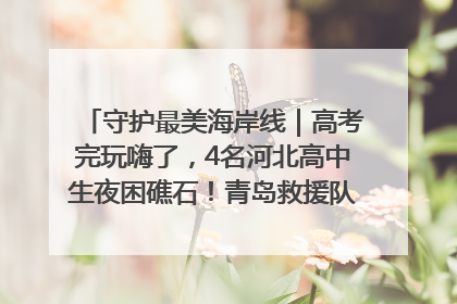 守护最美海岸线｜高考完玩嗨了，4名河北高中生夜困礁石！青岛救援队火速出动救上岸
