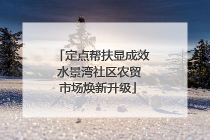 定点帮扶显成效 水景湾社区农贸市场焕新升级