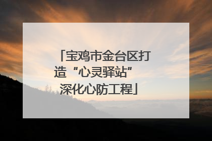 宝鸡市金台区打造“心灵驿站” 深化心防工程