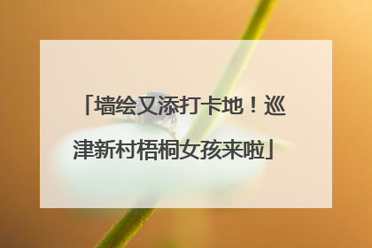 墙绘又添打卡地！巡津新村梧桐女孩来啦