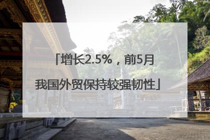 增长2.5%，前5月我国外贸保持较强韧性