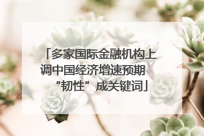 多家国际金融机构上调中国经济增速预期 “韧性”成关键词