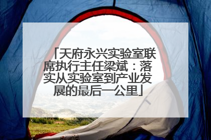 天府永兴实验室联席执行主任梁斌：落实从实验室到产业发展的最后一公里