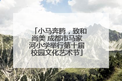 小马奔腾，致和尚美 成都市马家河小学举行第十届校园文化艺术节