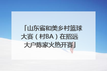 山东省和美乡村篮球大赛（村BA）在招远大户陈家火热开赛