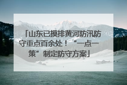 山东已摸排黄河防汛防守重点百余处！“一点一策”制定防守方案