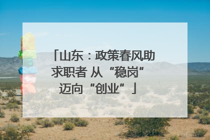 山东：政策春风助求职者 从“稳岗”迈向“创业”