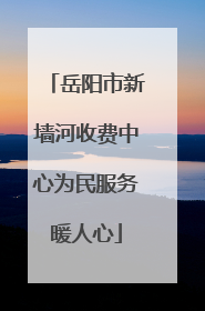 岳阳市新墙河收费中心为民服务暖人心