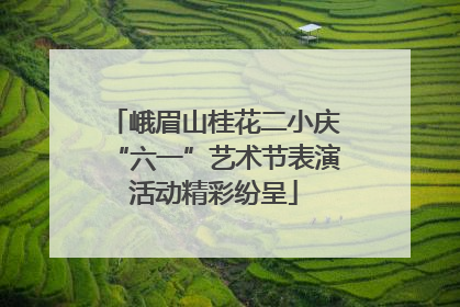 峨眉山桂花二小庆“六一”艺术节表演活动精彩纷呈