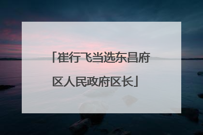 崔行飞当选东昌府区人民政府区长