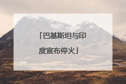 巴基斯坦与印度宣布停火