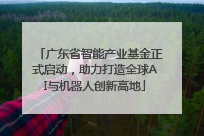 广东省智能产业基金正式启动，助力打造全球AI与机器人创新高地